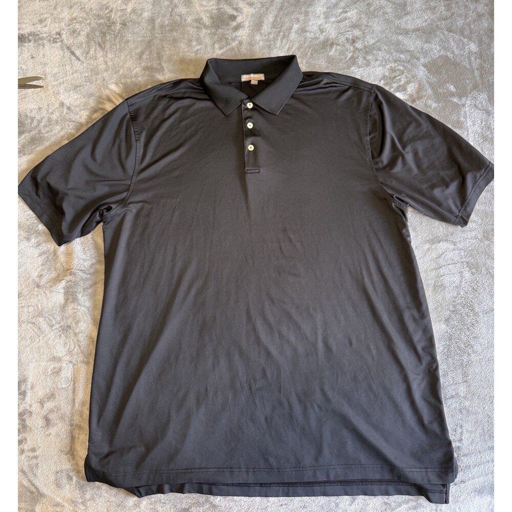 Peter Millar Summer Comfort Men's Polo Shirt Size 1XLT/ X Large Tall, Black
